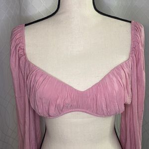NWT Emory Park pink underwire bra top